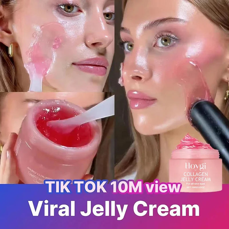Collagen Jelly Face Cream Soft SPA Nourishing Moisturize Face Shrinks Pores Remove Comedones Jelly Essence Korean Skin Care