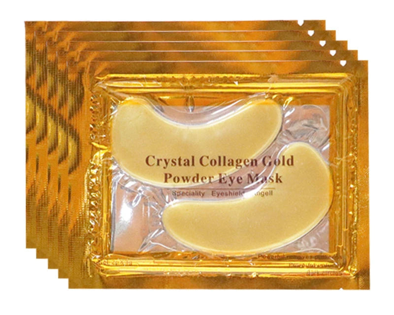 5/10/20/30 Pairs Crystal Gold Eye Patches Anti Dark Circles Remove Eye Bags Moisturizing Golden Collagen Eye Mask Skin Care Eyes