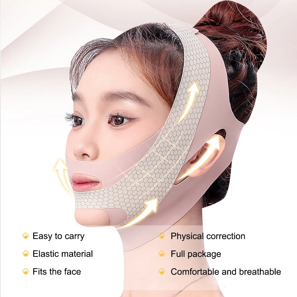 Thin Face Bandage V Line Face Lift Tightening Mask Double Chin Tightener Facial Wrinkles Anti Sagging Facial Massager Skin Care