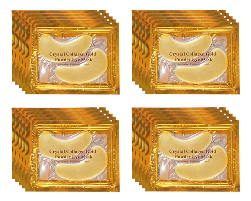 5/10/20/30 Pairs Crystal Gold Eye Patches Anti Dark Circles Remove Eye Bags Moisturizing Golden Collagen Eye Mask Skin Care Eyes