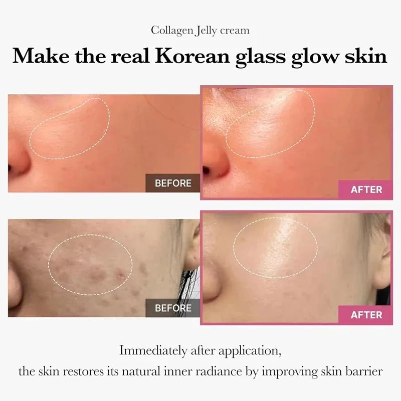 Collagen Jelly Face Cream Soft SPA Nourishing Moisturize Face Shrinks Pores Remove Comedones Jelly Essence Korean Skin Care